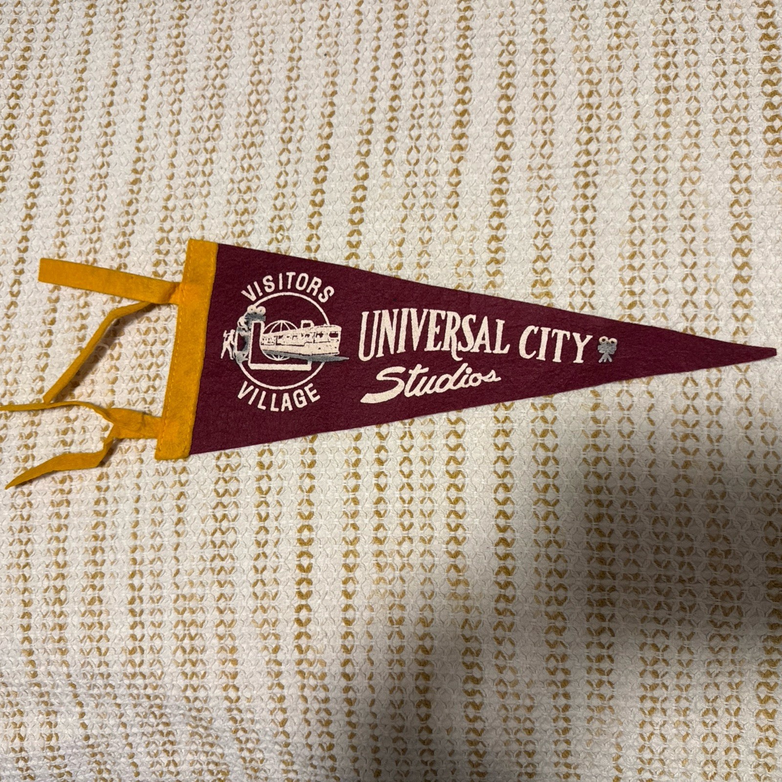 Vtg Universal Studios Universal City California Felt Pennant, Small 11.5" Rare Vtg Universal Studios Universal City California Felt Pennant, Small 11.5" Rare