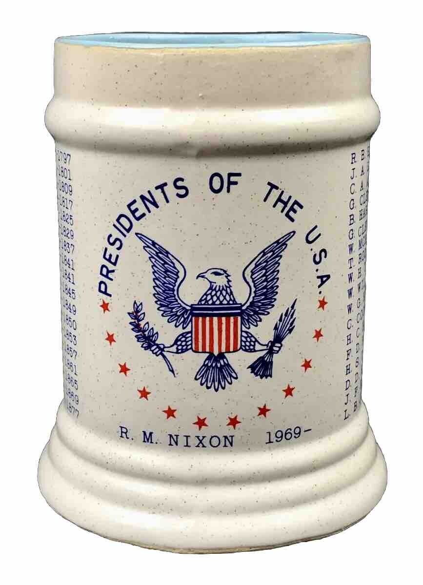 Historical Vintage Collectable USA Presidents Mug Washington to Nixon W/ Dates