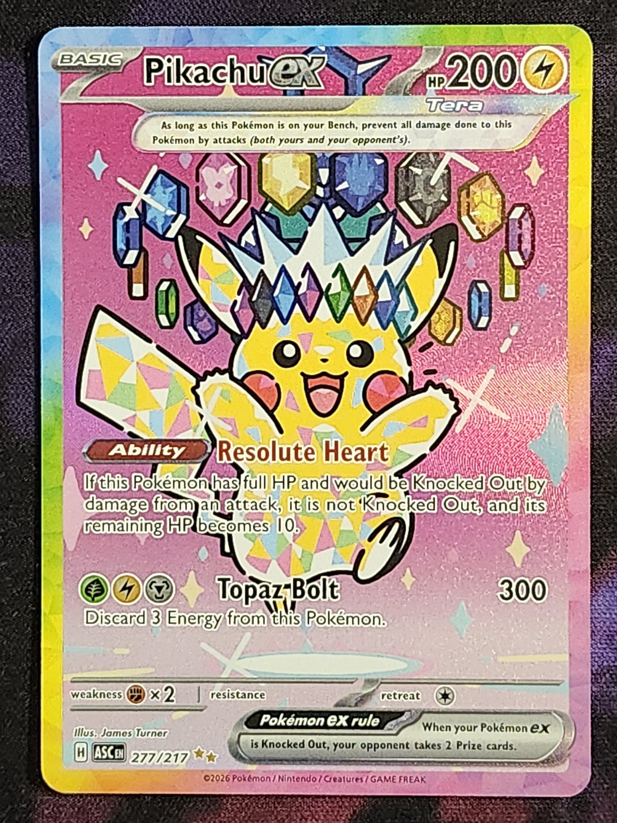 Pokemon Pikachu EX 277/217 Ascended Heroes ASC