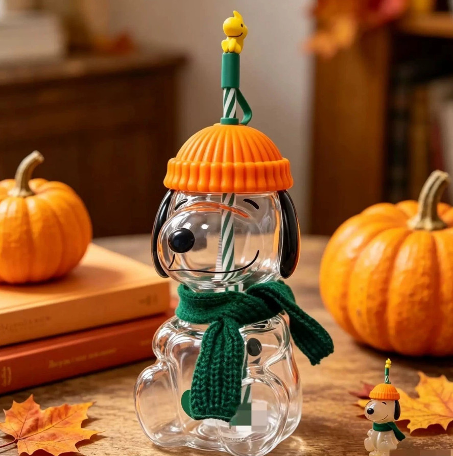 NEW 2026 Starbucks x Peanuts Snoopy Glass Cup Edition Halloween Gift NEW 2026 Starbucks x Peanuts Snoopy Glass Cup Edition Halloween Gift