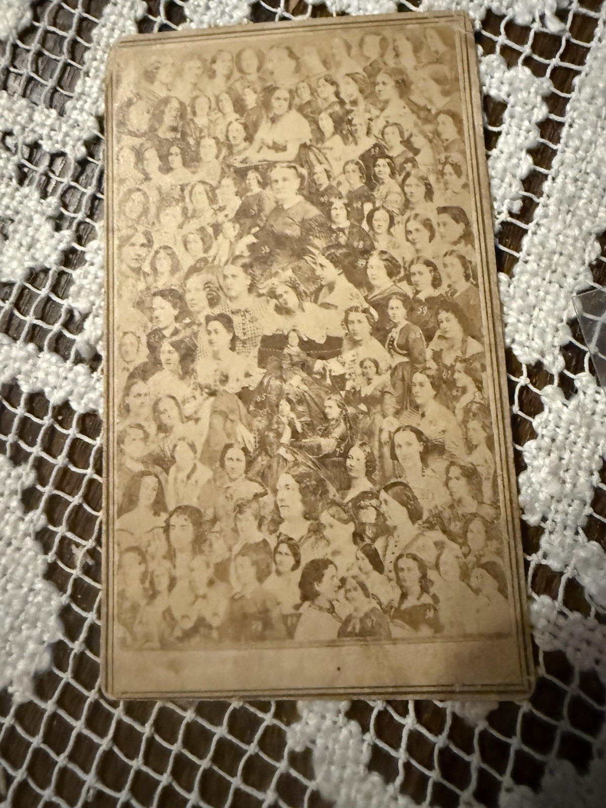 CDV mosaic of interesting faces of Women in the 1870's and names them all CDV mosaic of interesting faces of Women in the 1870's and names them all