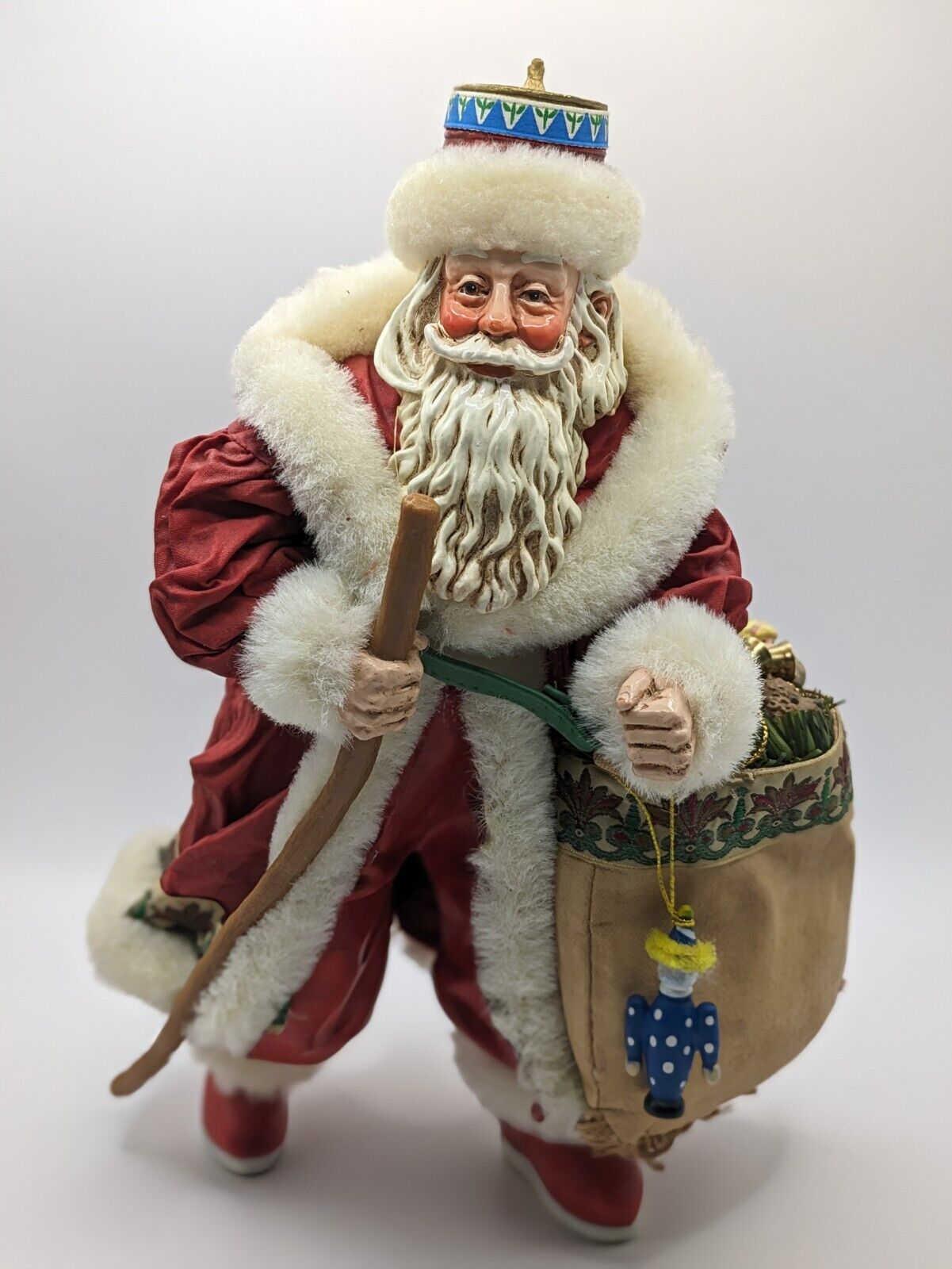 Possible Dreams Dept 56 Santa With Walking Stick And Bag 10.5\