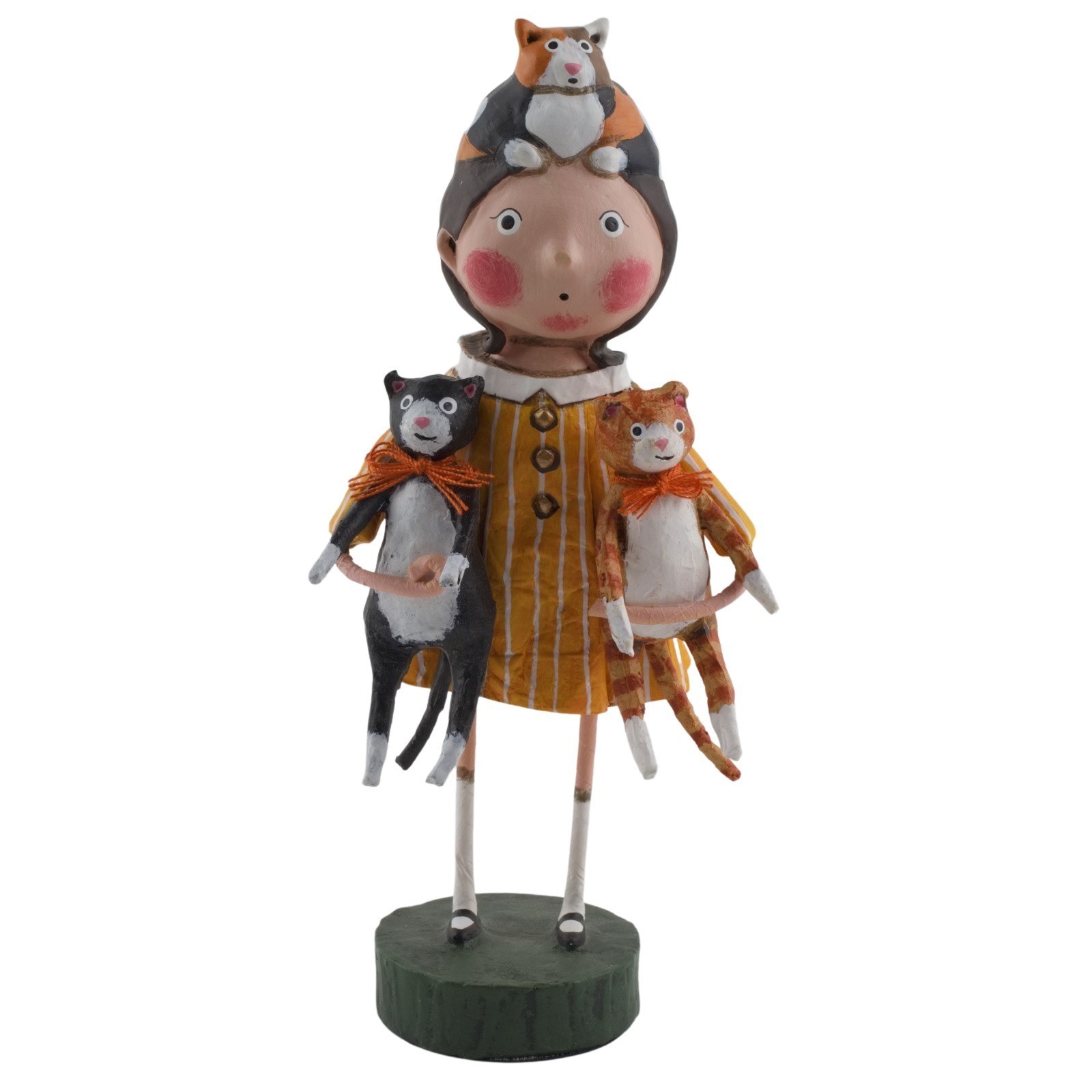 Lori Mitchell Kat's Cats Lover Folk Art Figurine Spring Summer Lori Mitchell Kat's Cats Lover Folk Art Figurine Spring Summer