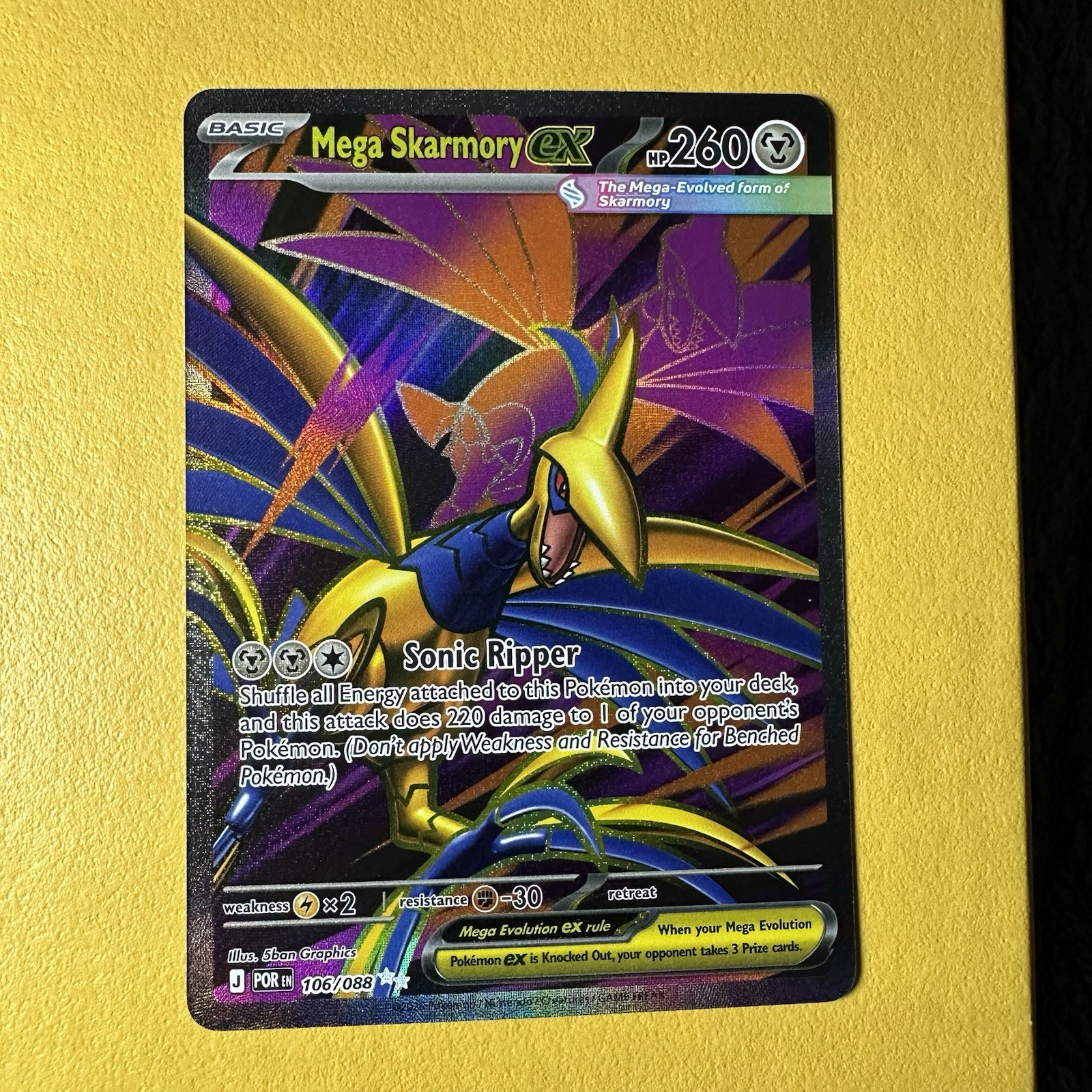 Mega Skarmory ex 106/088 Perfect Order Ultra Rare Full Art Pokémon