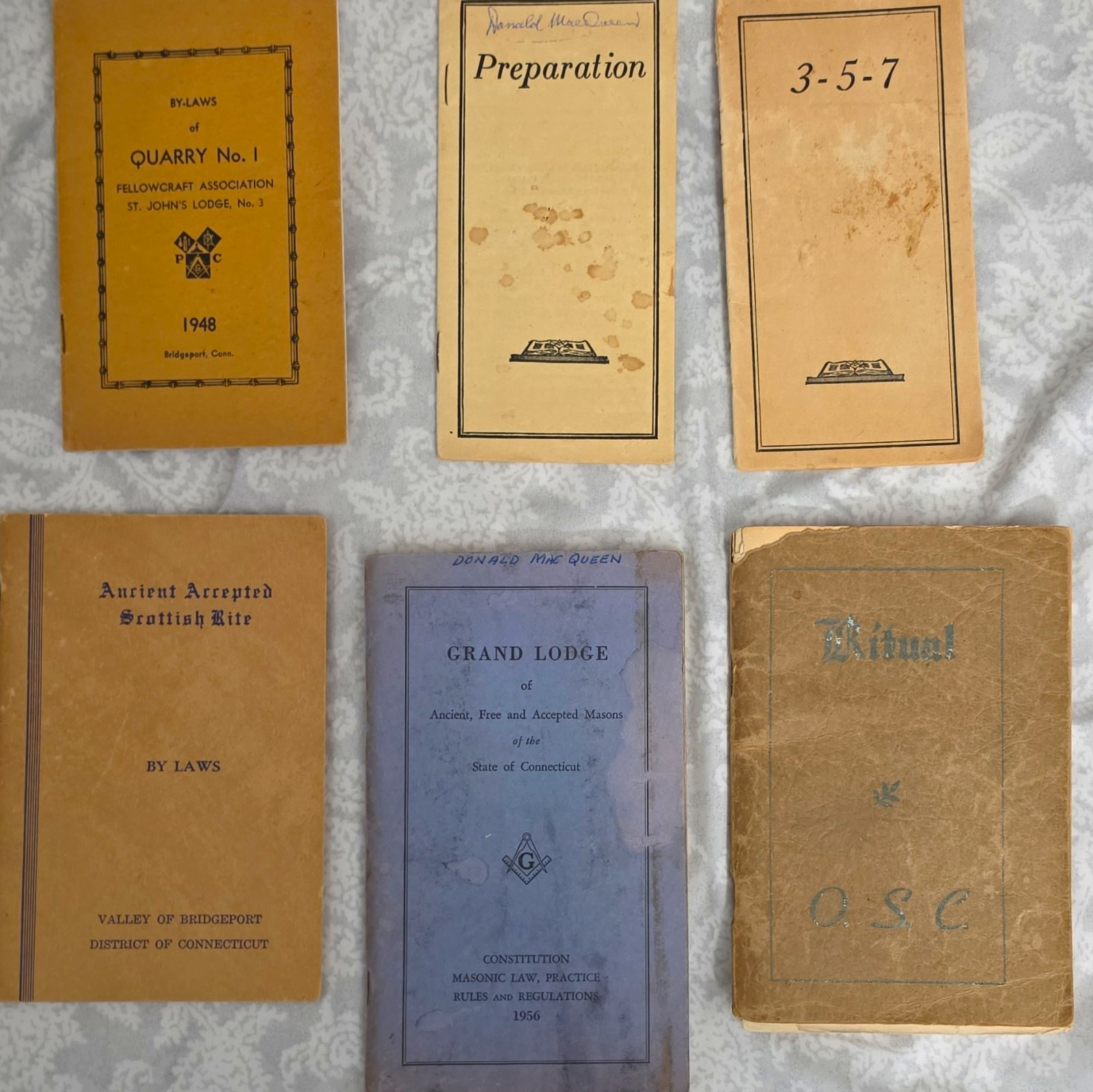 Vintage Connecticut Masonic & OES Ephemera Lot - 6 Books & Booklets 40s-50s Vintage Connecticut Masonic & OES Ephemera Lot - 6 Books & Booklets 40s-50s