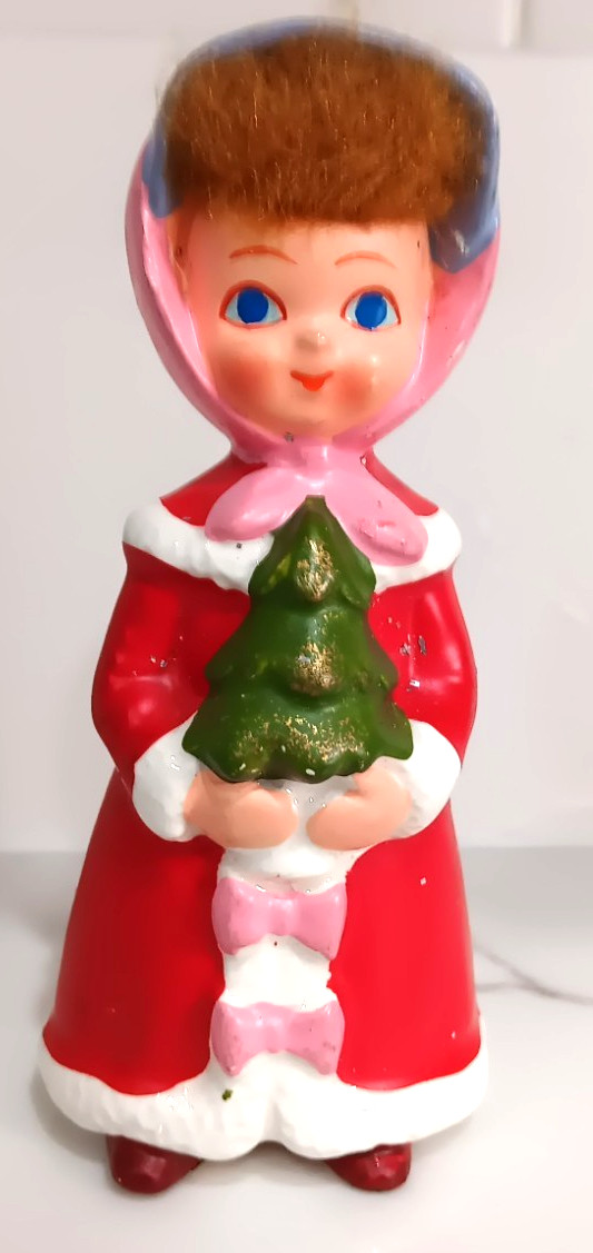 Vintage Napco Napcoware Christmas Caroler Girl w/ Tree w/ Tag & Numbered EC Vintage Napco Napcoware Christmas Caroler Girl w/ Tree w/ Tag & Numbered EC
