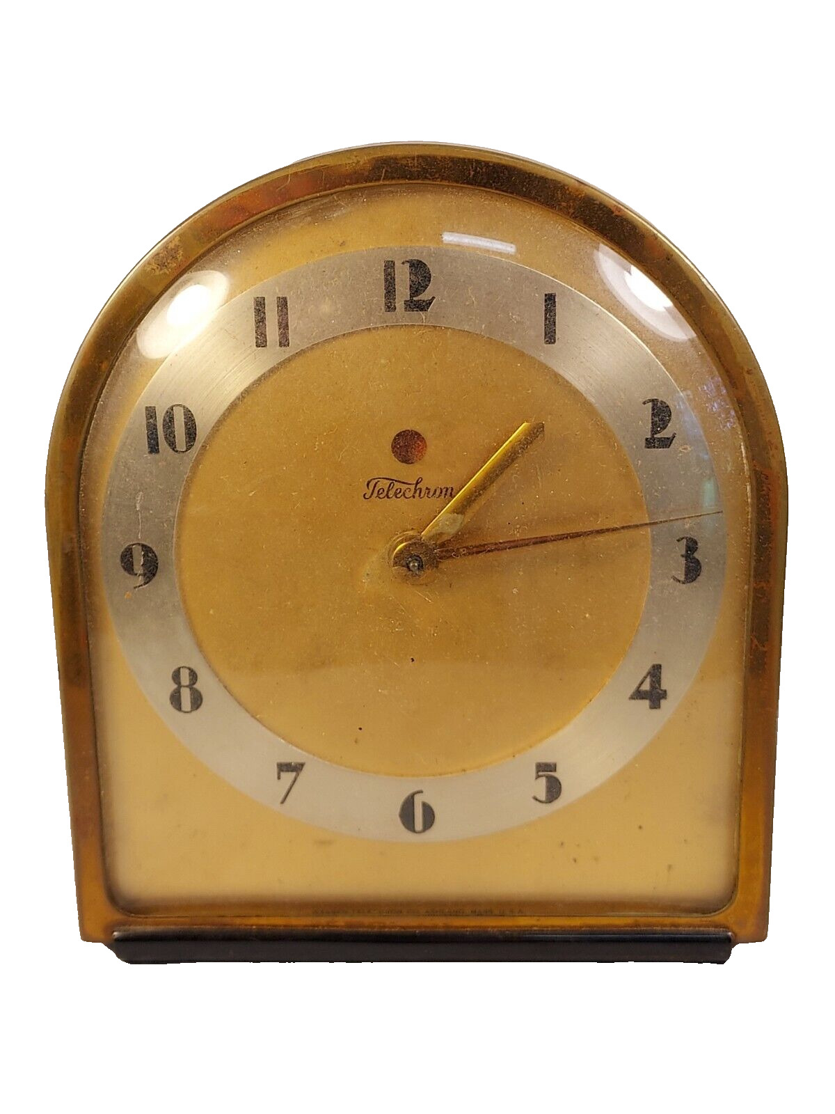Vintage Telechron 4F67 Art Deco Electric Alarm Clock for Parts/Repair