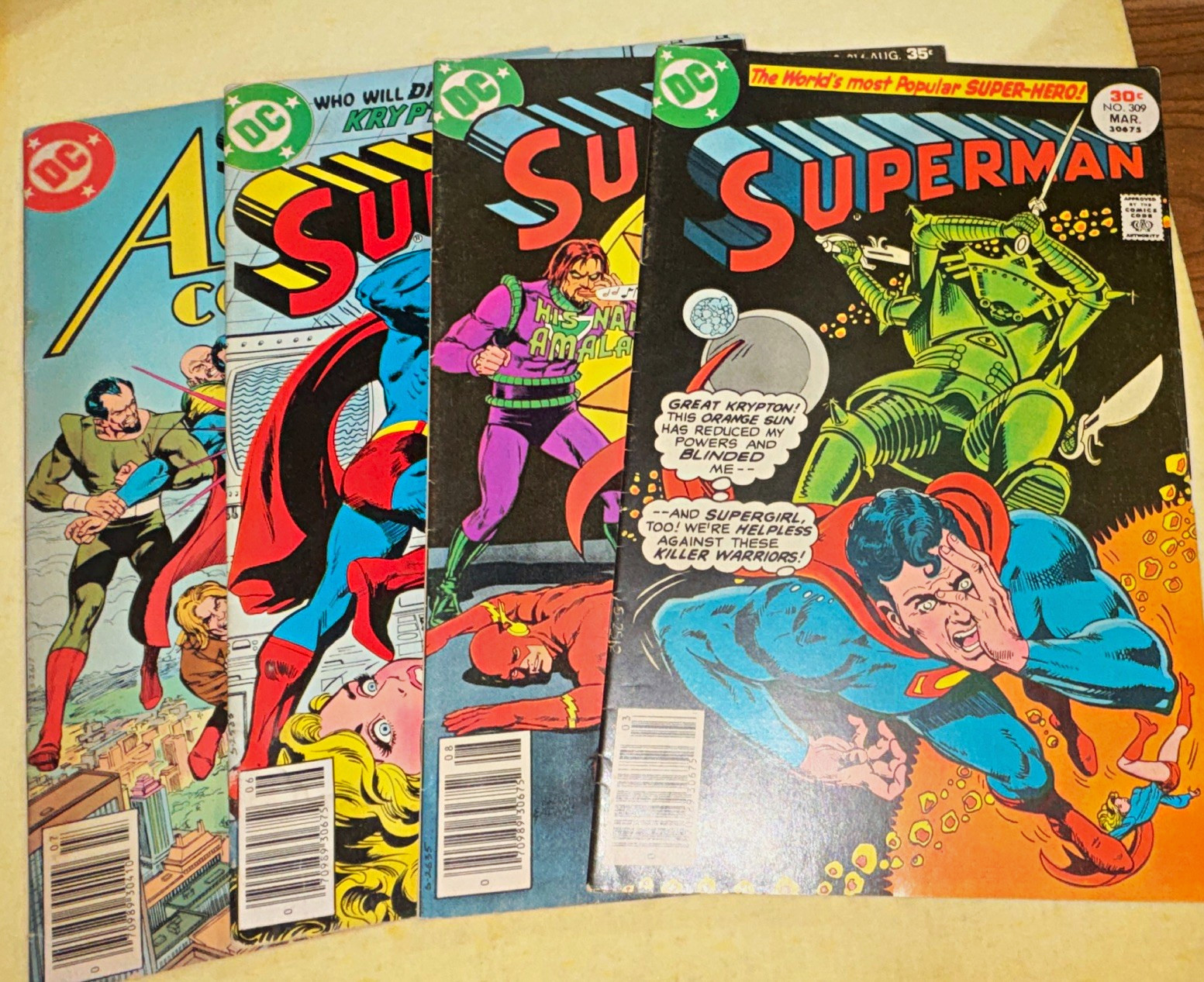 DC Comics - (4) Superman & Action Comics Comic Book Lot - CLEANED AND PRESSED DC Comics - (4) Superman & Action Comics Comic Book Lot - CLEANED AND PRESSED
