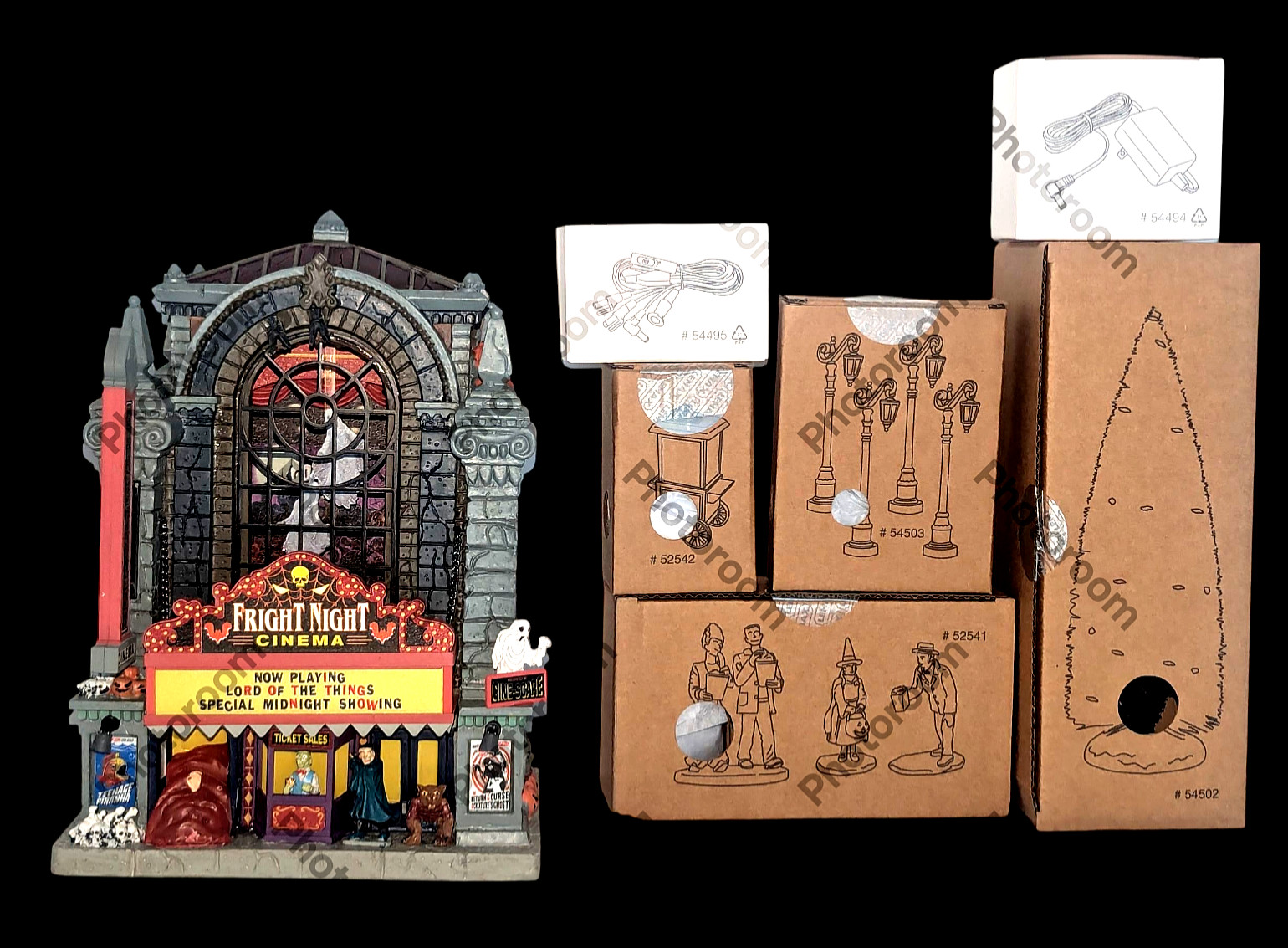 Lemax Spooky Town Fright Night Cinema Gift Set Movie Theater Halloween Village Lemax Spooky Town Fright Night Cinema Gift Set Movie Theater Halloween Village