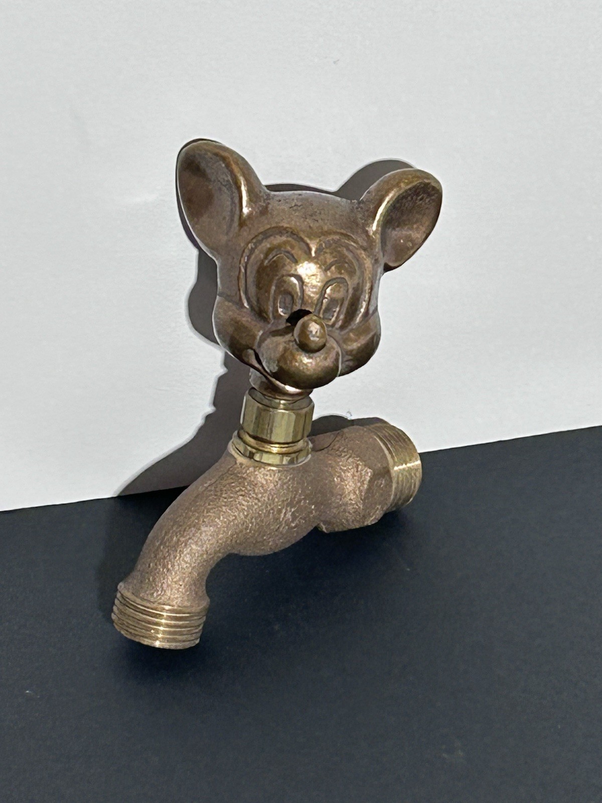 Vintage Disney Mickey Mouse Brass Faucet NEVER USED Vintage Disney Mickey Mouse Brass Faucet NEVER USED