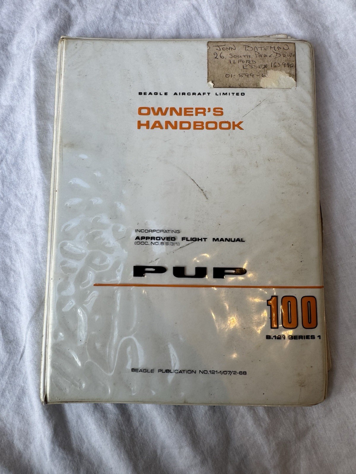 Beagle B.121 Pup 100 Series 1 Aircraft Flight Manual Owner's Handbook G-AXPA