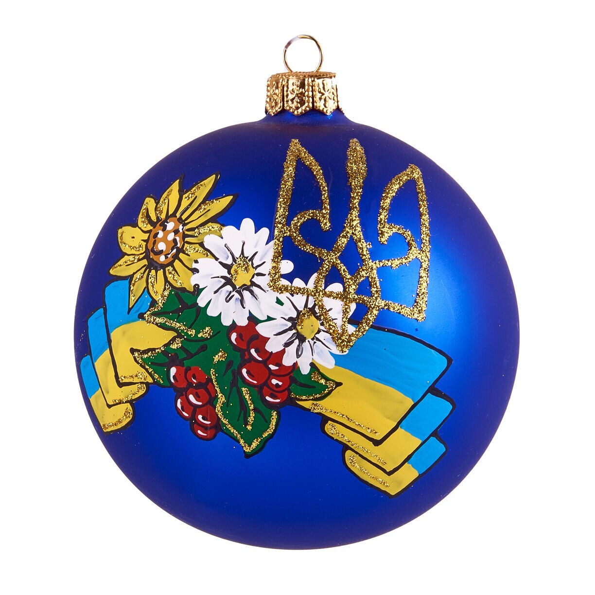 4" Ukrainian Flag Christmas Glass Ball Ornament Bauble Blue Ukraine Winter Decor 4" Ukrainian Flag Christmas Glass Ball Ornament Bauble Blue Ukraine Winter Decor