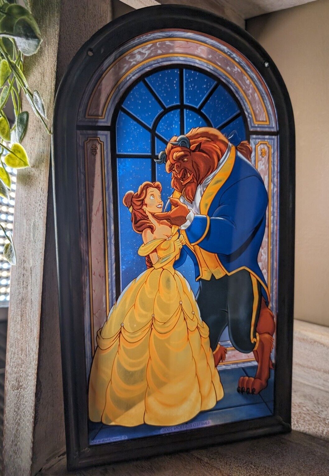 Disney’s Beauty And The Beast 12” Stained Glass Limited 2000 Piece 