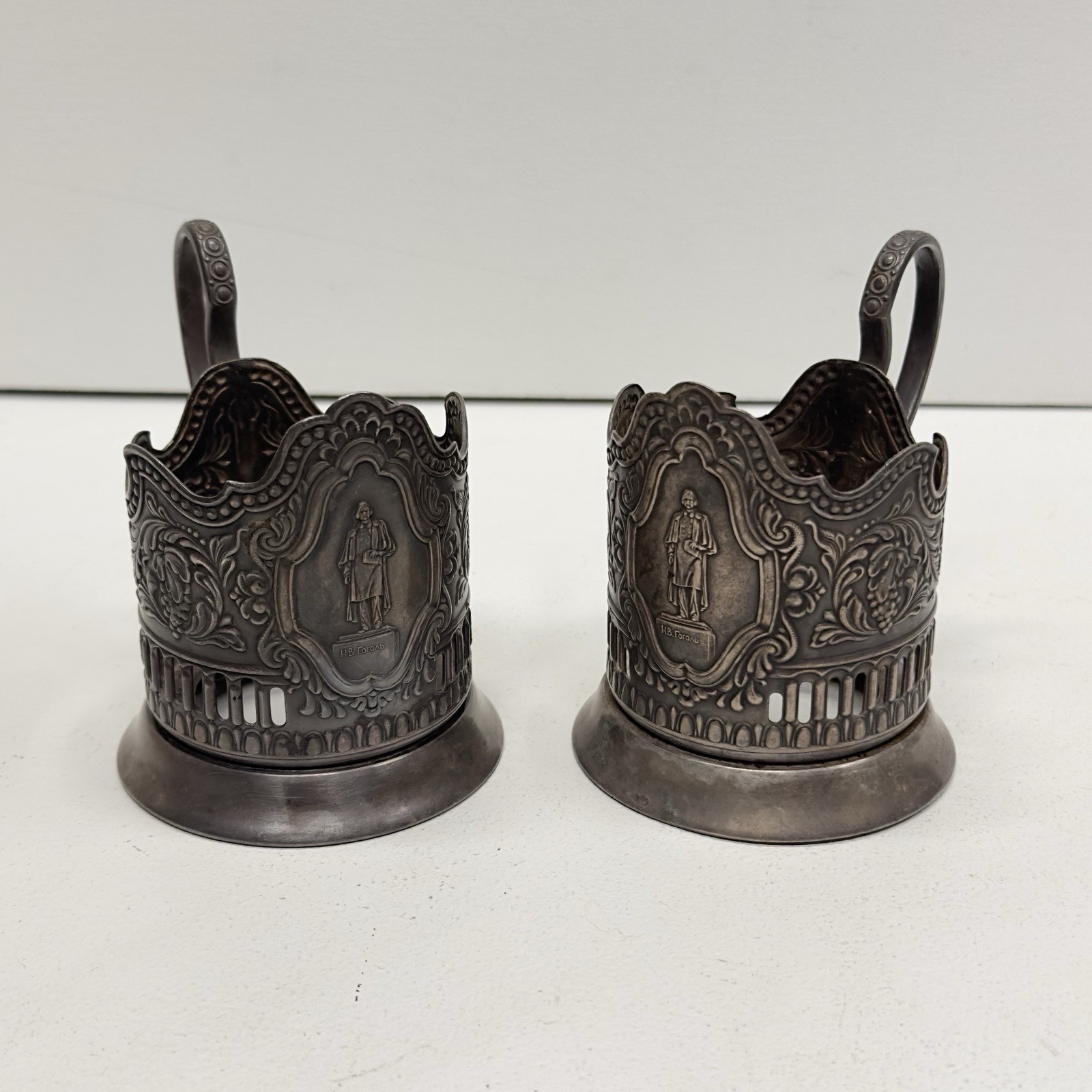 Vintage Soviet Russian Tea Glass Holder Podstakannik Melchior Silverplate USSR Vintage Soviet Russian Tea Glass Holder Podstakannik Melchior Silverplate USSR