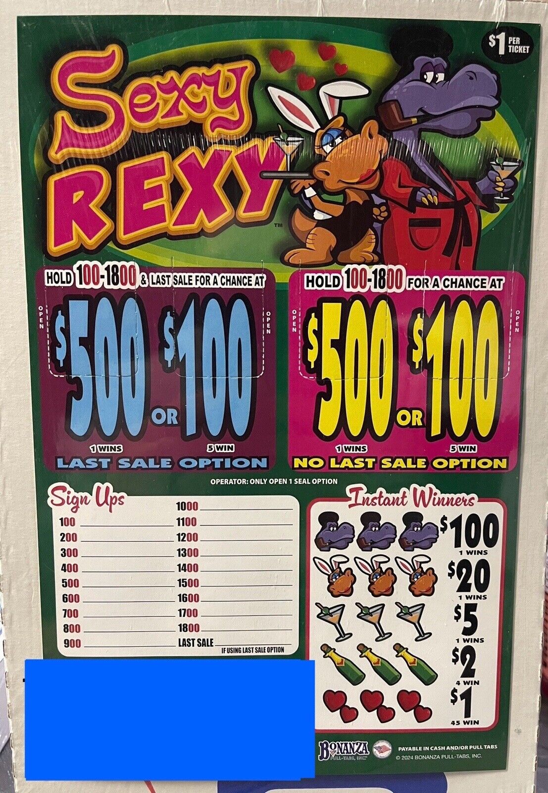 NEW pull Tickets Sexy Rexy Tabs - Seal