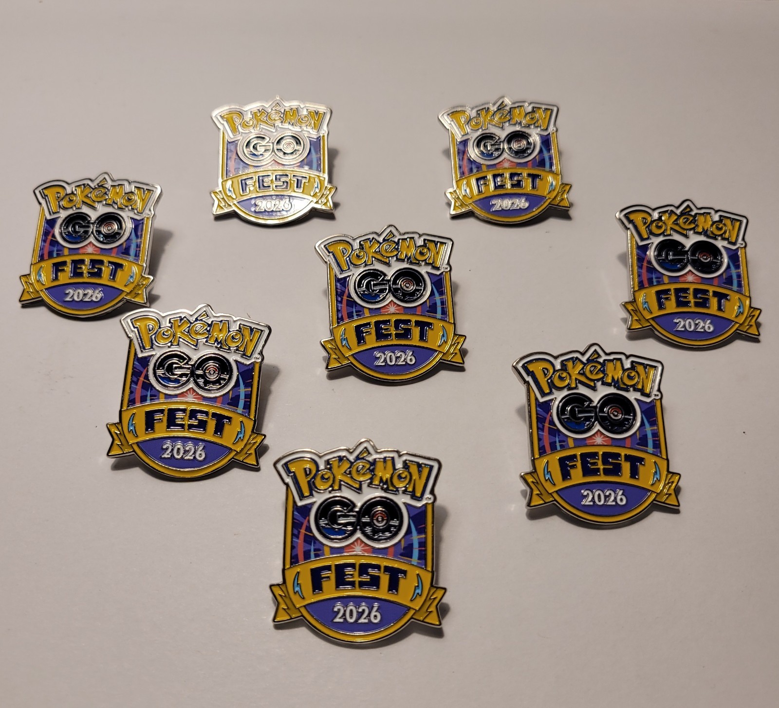 Pokemon GO Fest 2026 Lot 8 Metal Pins Pokemon GO Fest 2026 Lot 8 Metal Pins