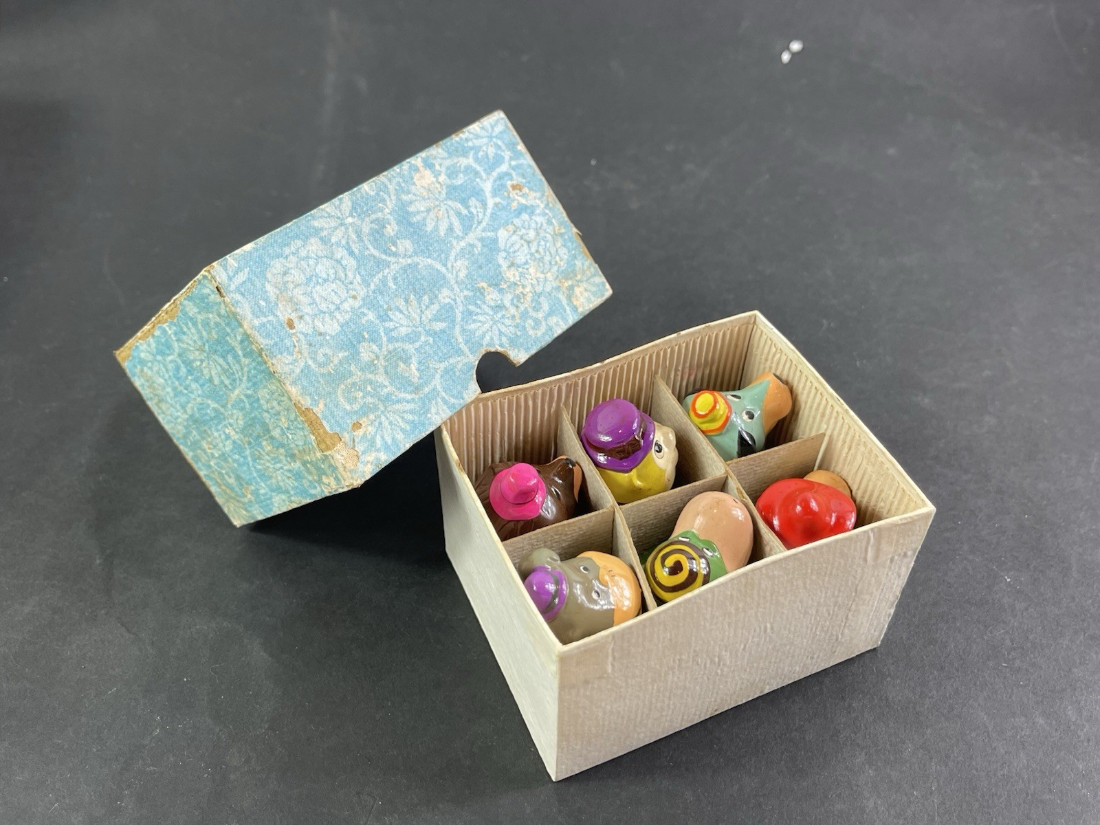Vintage Hanna-Barbera Chalkware Pencil Sharpener Set W/Box Set of 6 early China Vintage Hanna-Barbera Chalkware Pencil Sharpener Set W/Box Set of 6 early China