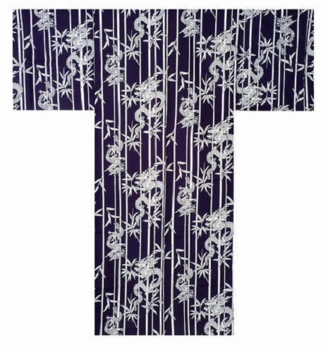 Japanese Yukata Kimono Sash Belt Robe Men 64" XL Cotton RYU Dragon Made in Japan Japanese Yukata Kimono Sash Belt Robe Men 64" XL Cotton RYU Dragon Made in Japan