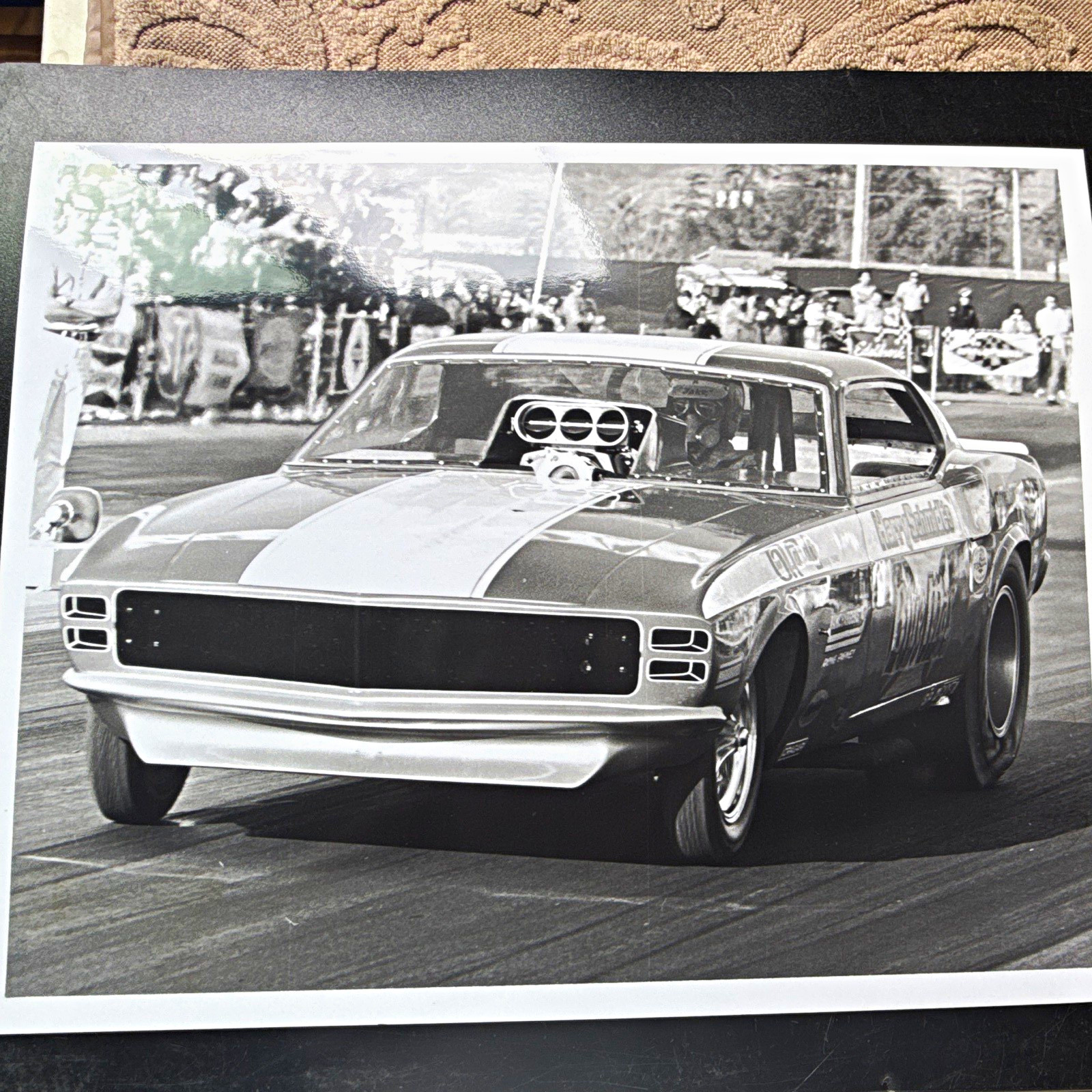 Lot of 5 Black & White Vintage Drag Racing Prints on photographic paper Lot of 5 Black & White Vintage Drag Racing Prints on photographic paper