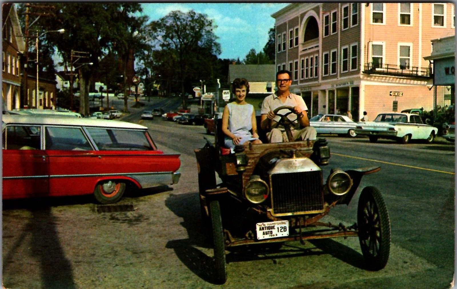 Vintage Postcard Driving Down Main Street Wolfeboro New Hampshire Vintage Postcard Driving Down Main Street Wolfeboro New Hampshire