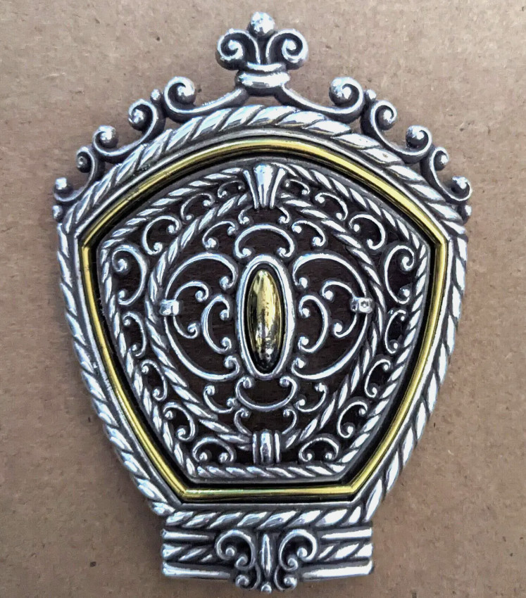 VTG BRIGHTON ROYALE Night Light COVER Replacement - Silver & Gold Tones 4.5" VTG BRIGHTON ROYALE Night Light COVER Replacement - Silver & Gold Tones 4.5"