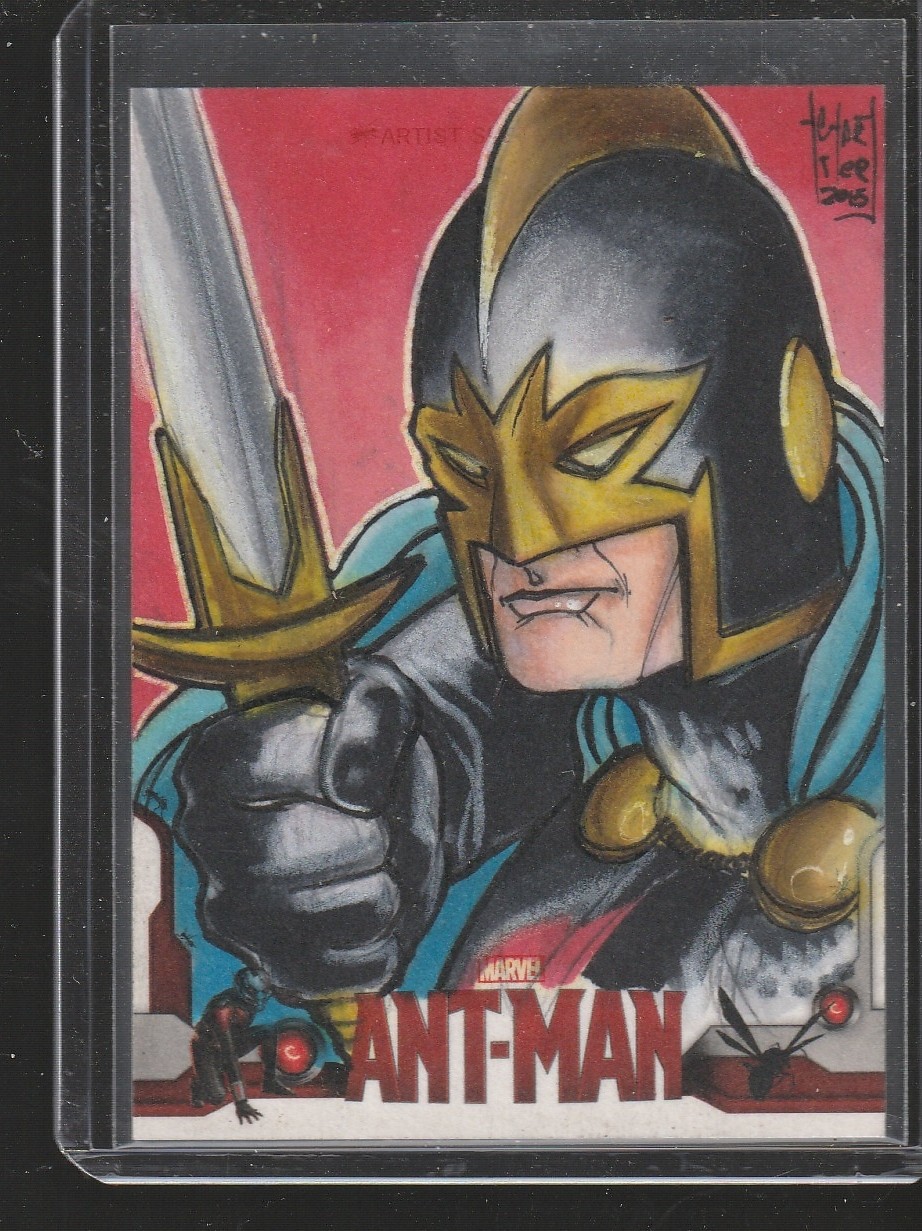 2015 Upper Deck Marvel Sketch Card Ant-Man BLACK KNIGHT 1 OF 1 SIGNED 2015 Upper Deck Marvel Sketch Card Ant-Man BLACK KNIGHT 1 OF 1 SIGNED