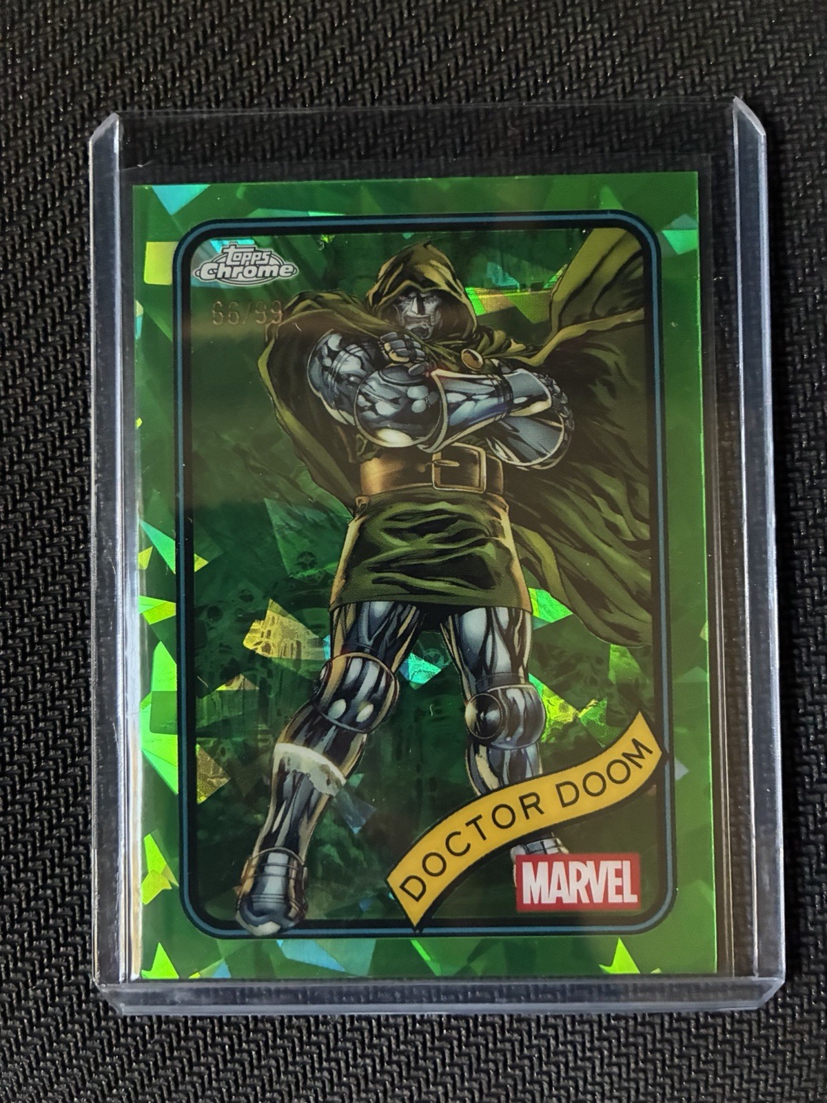 2025 Topps Chrome Marvel Dr. Doom #148 Green Sapphire /99 Color Match Avengers 2025 Topps Chrome Marvel Dr. Doom #148 Green Sapphire /99 Color Match Avengers