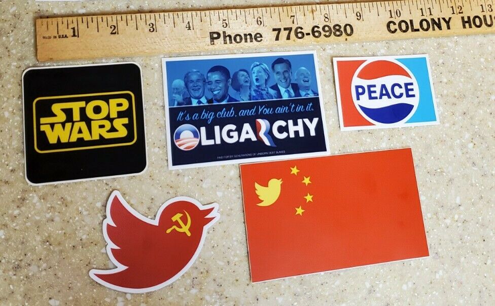 Jimmy Dore Stickers Anti War lot of 5 #FREE ASSANGE Oligarchy Obama Clinton Bush
