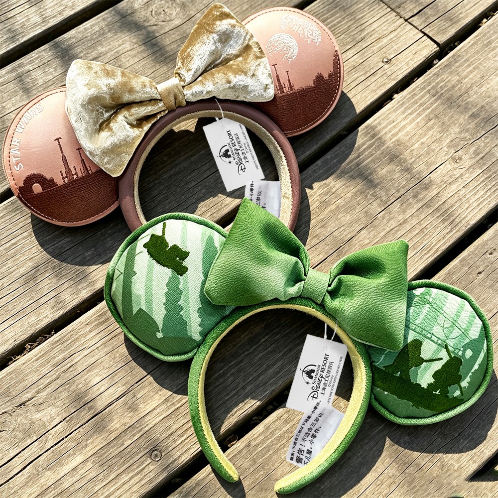 2PCS Disney- Parks Star Wars Ewoks Endor Minnie Ear & Sands Of Tatooine Headband 2PCS Disney- Parks Star Wars Ewoks Endor Minnie Ear & Sands Of Tatooine Headband