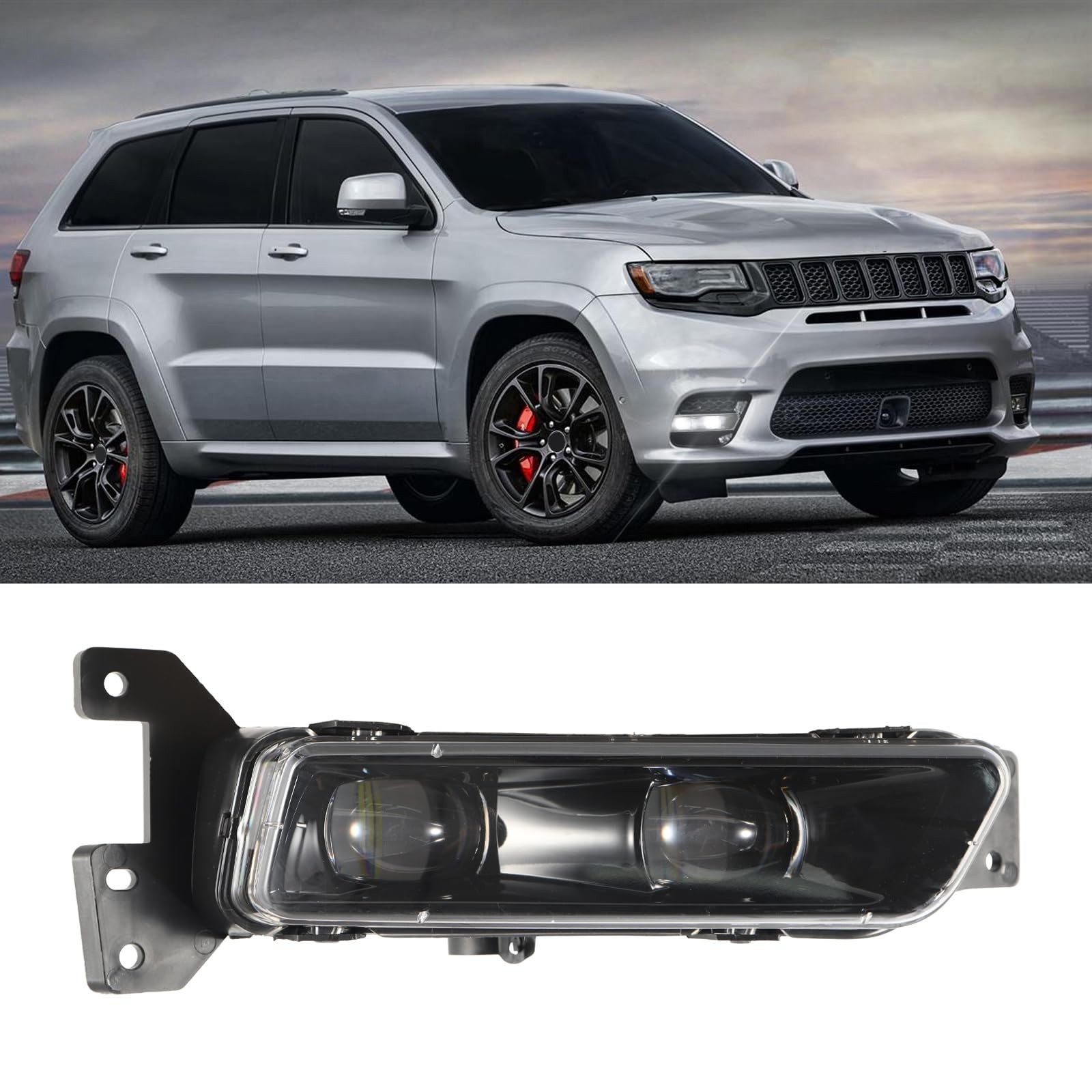 GearUp Right Passenger Side LED Fog Light for Jeep Grand Cherokee 2017-2022