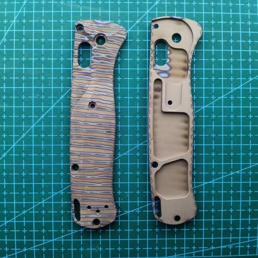 1 Pair Custom Made Titanium Handle Scales for Benchmade Bugout 535 Folding Knife 1 Pair Custom Made Titanium Handle Scales for Benchmade Bugout 535 Folding Knife