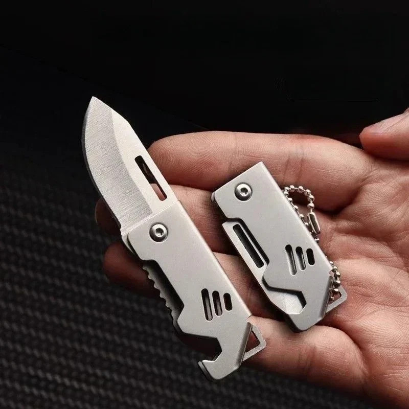 Mini EDC Foldable Pocket Knife Keychain Survival Tool Bottle Opener || US SELLER Mini EDC Foldable Pocket Knife Keychain Survival Tool Bottle Opener || US SELLER