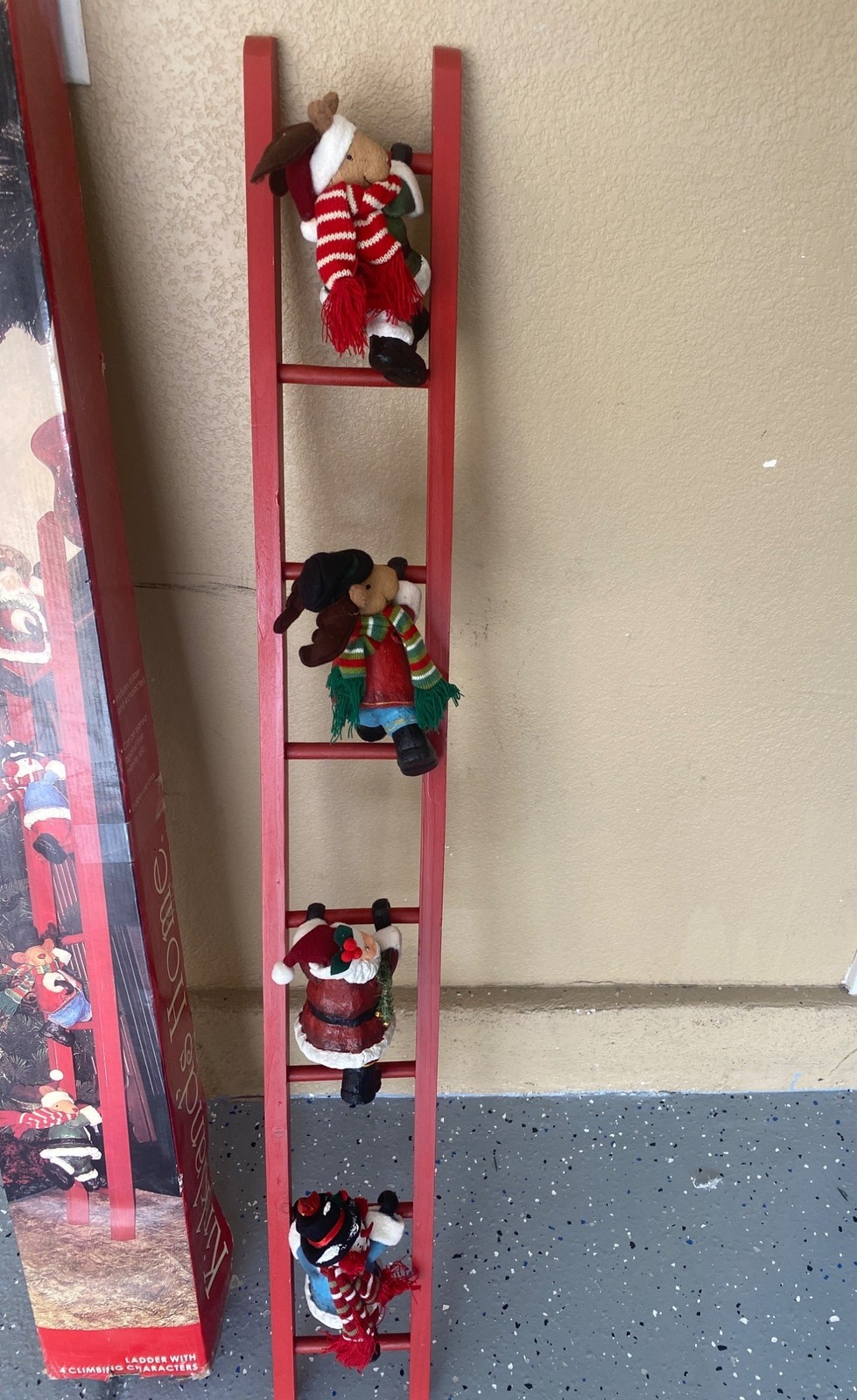 Kirkland's Home Christmas Ladder with 4 Climbing Characters w/Box Vintage 48" Kirkland's Home Christmas Ladder with 4 Climbing Characters w/Box Vintage 48"