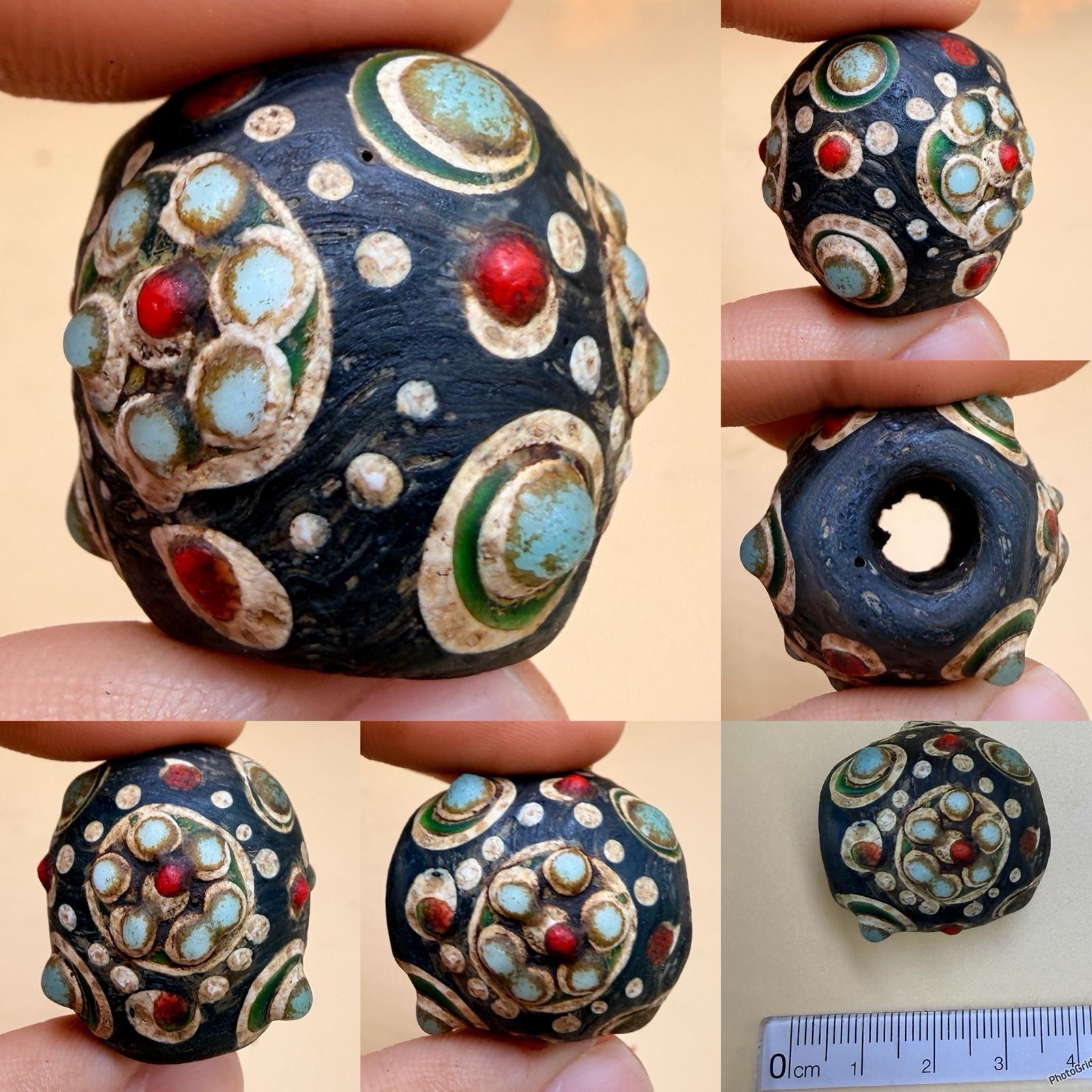 Very Old Stunning Rare Roman Mosaic Glass Lovely Rare Bead Very Old Stunning Rare Roman Mosaic Glass Lovely Rare Bead