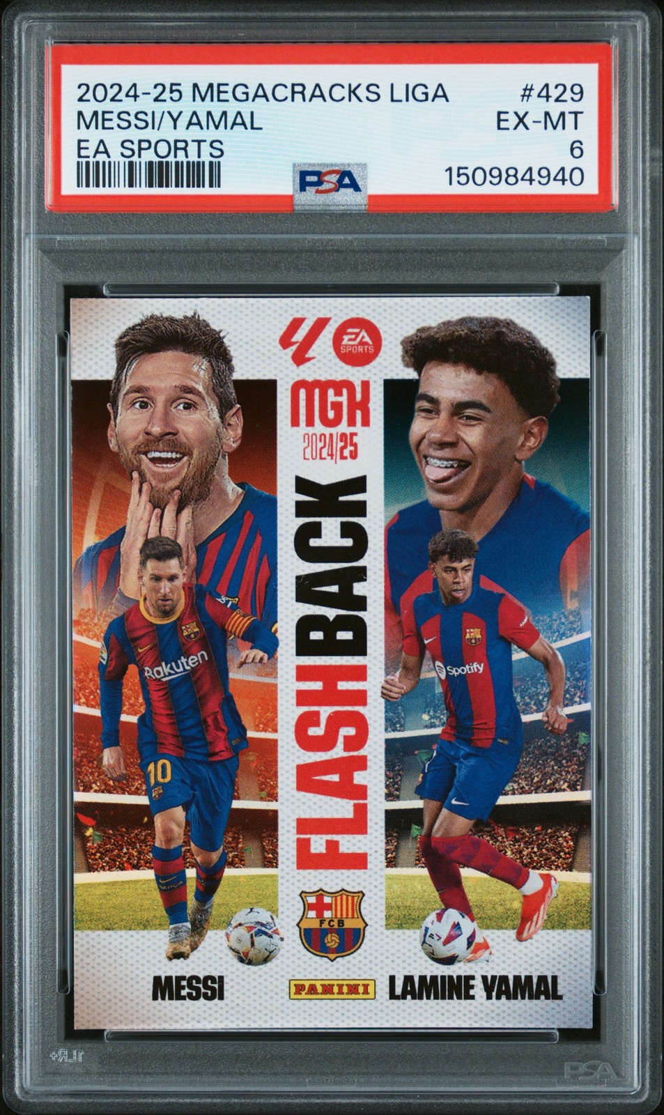 2024 PANINI MEGACRACKS MGK LALIGA EA SPORTS #429 LAMINE YAMAL/LIONEL MESSI PSA 6 2024 PANINI MEGACRACKS MGK LALIGA EA SPORTS #429 LAMINE YAMAL/LIONEL MESSI PSA 6