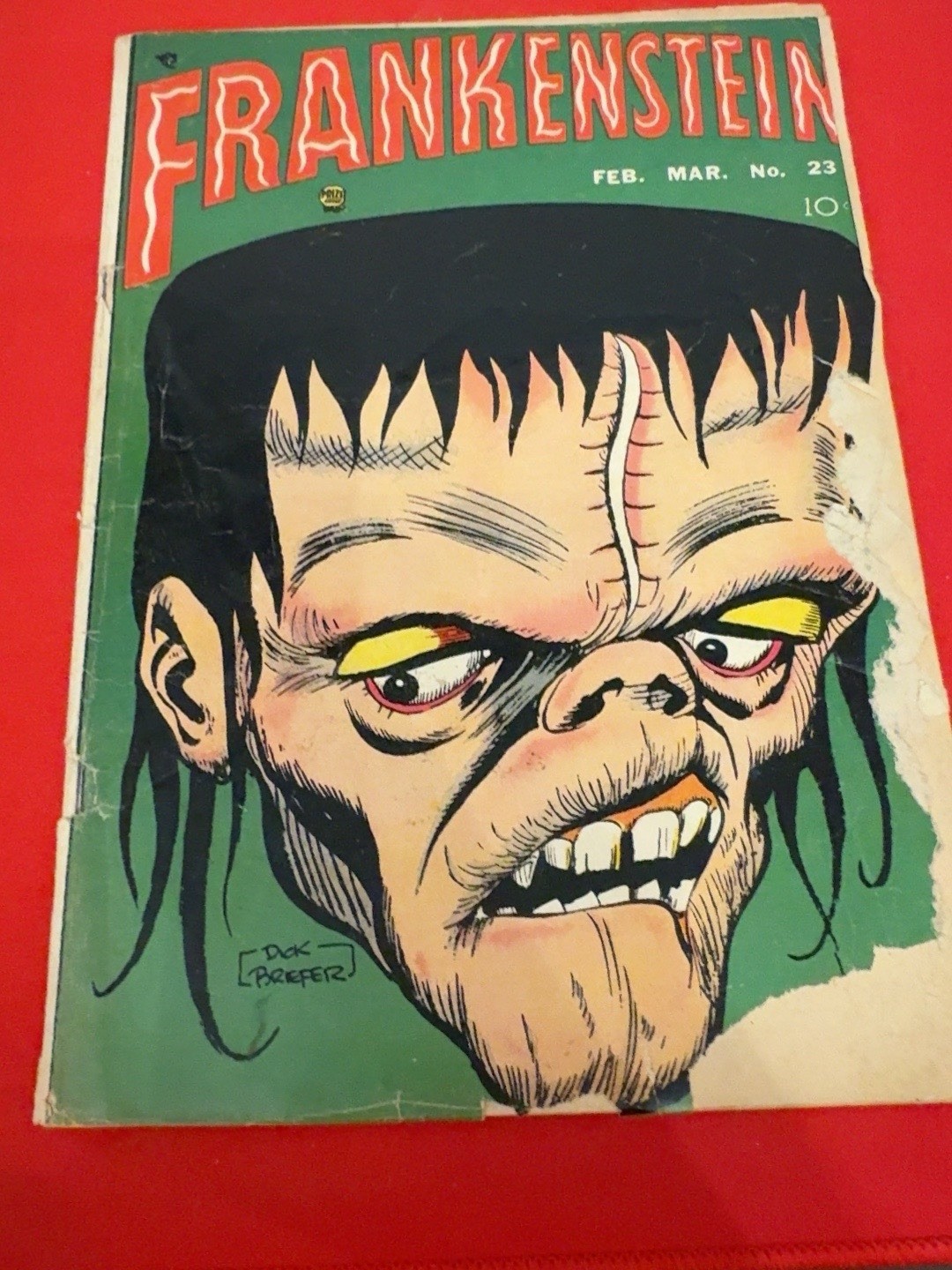 Frankenstein #23 1953 Prize Pre-Code Horror Dick Briefer Classic Cover Frankenstein #23 1953 Prize Pre-Code Horror Dick Briefer Classic Cover
