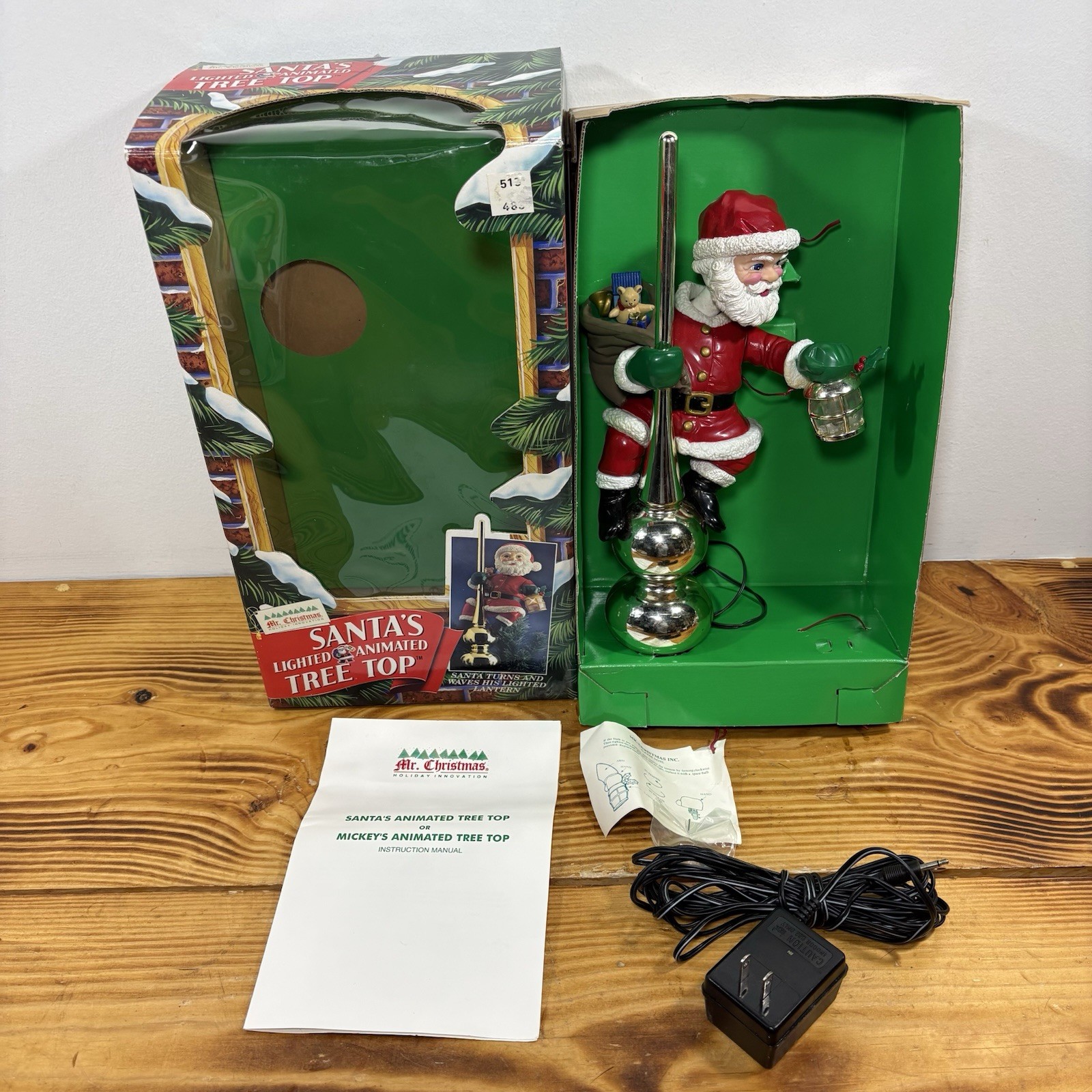 Vintage Mr. Christmas Santa’s Lighted Animated Tree Top 1994 Works Original Box Vintage Mr. Christmas Santa’s Lighted Animated Tree Top 1994 Works Original Box