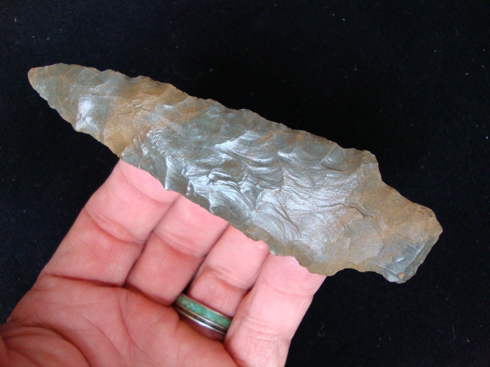 Stunning Thin 4 1/2" KIRK SERRATED Deep South Arrowhead ~97~
