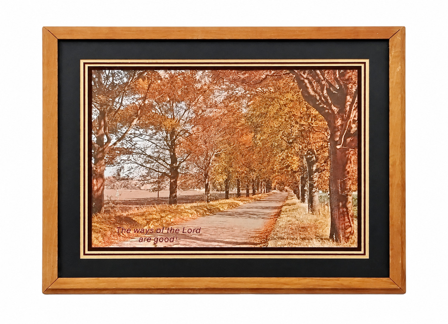 Vintage 1979 Concordia Christian Metallic Wall Art Print Framed 11x9