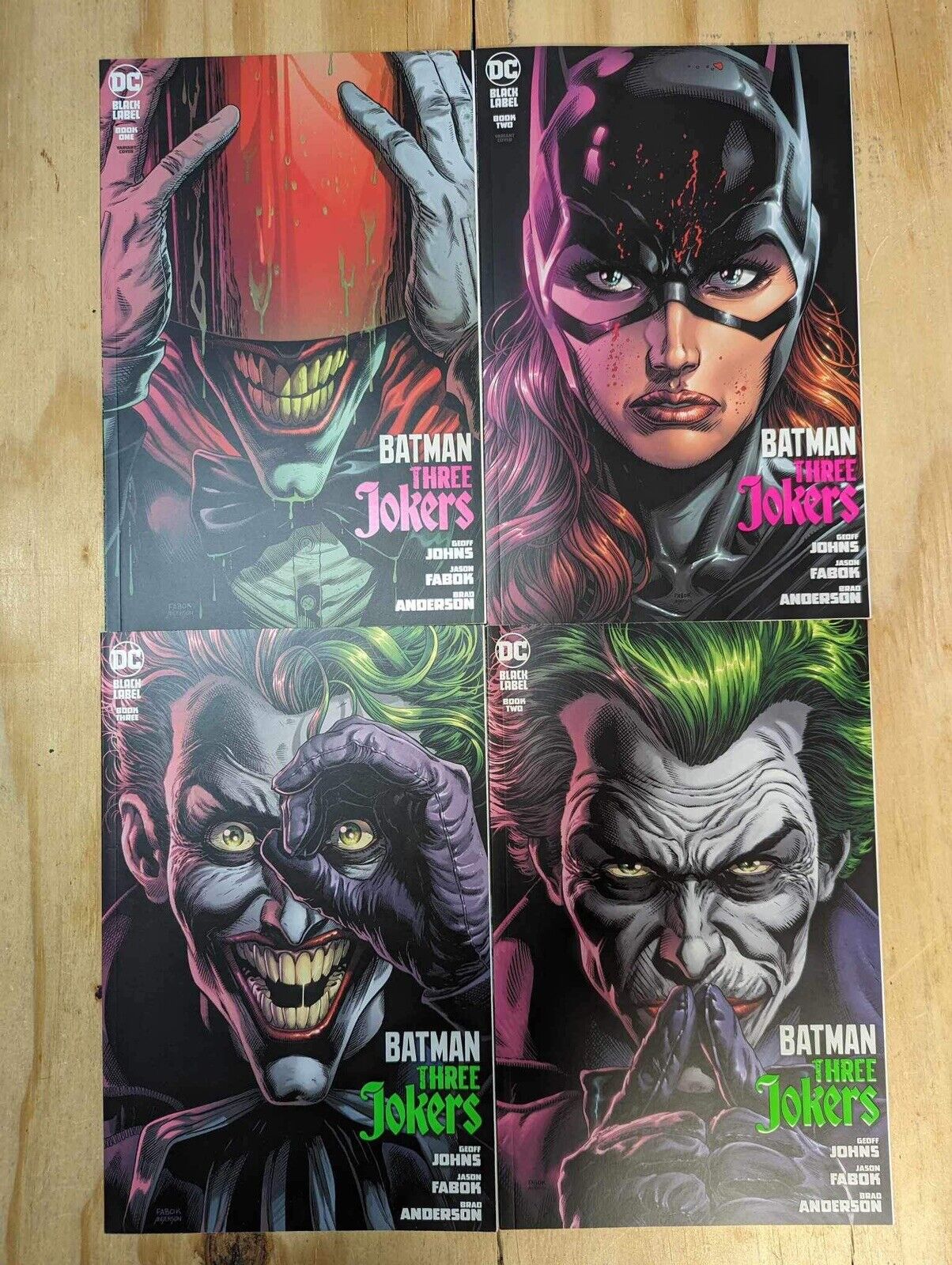 DC Batman Three Jokers: 4 comic set : 1E, 2A, 2B and 3A DC COMICS 2020
