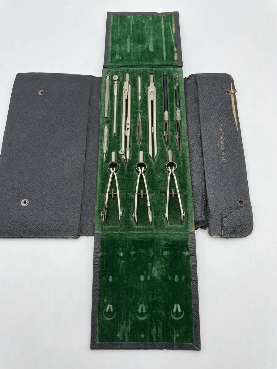 Vintage Frederick Post Drafting Set Germany Vintage Frederick Post Drafting Set Germany