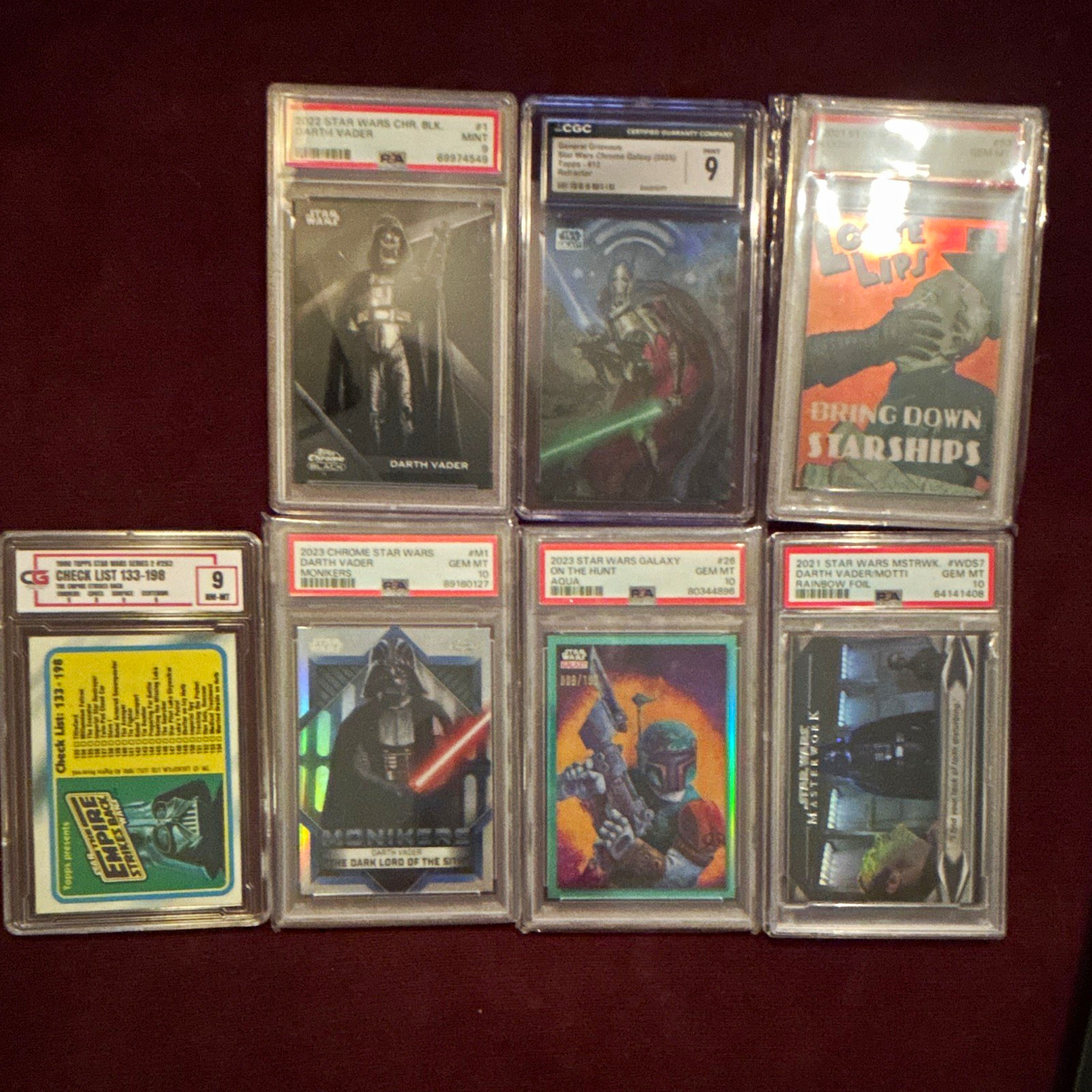 Topps Star Wars PSA/CGC Graded Card Lot 7 Darth Vader Boba Fett 2022 #1 Topps Star Wars PSA/CGC Graded Card Lot 7 Darth Vader Boba Fett 2022 #1