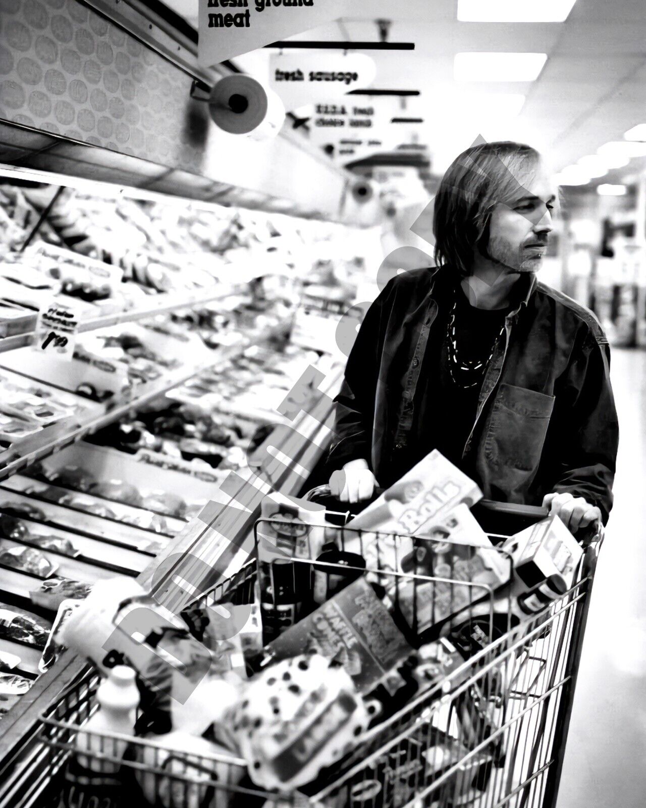 Tom Petty and the Hearbreakers In Grocery Store 8x10 Photo