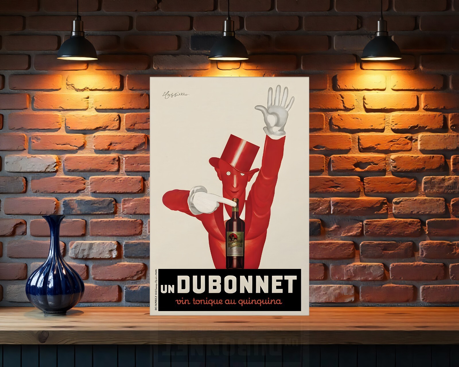 Un Dubonnet Vintage Metal Sign - 24"x16" (60x40 cm) Un Dubonnet Vintage Metal Sign - 24"x16" (60x40 cm)