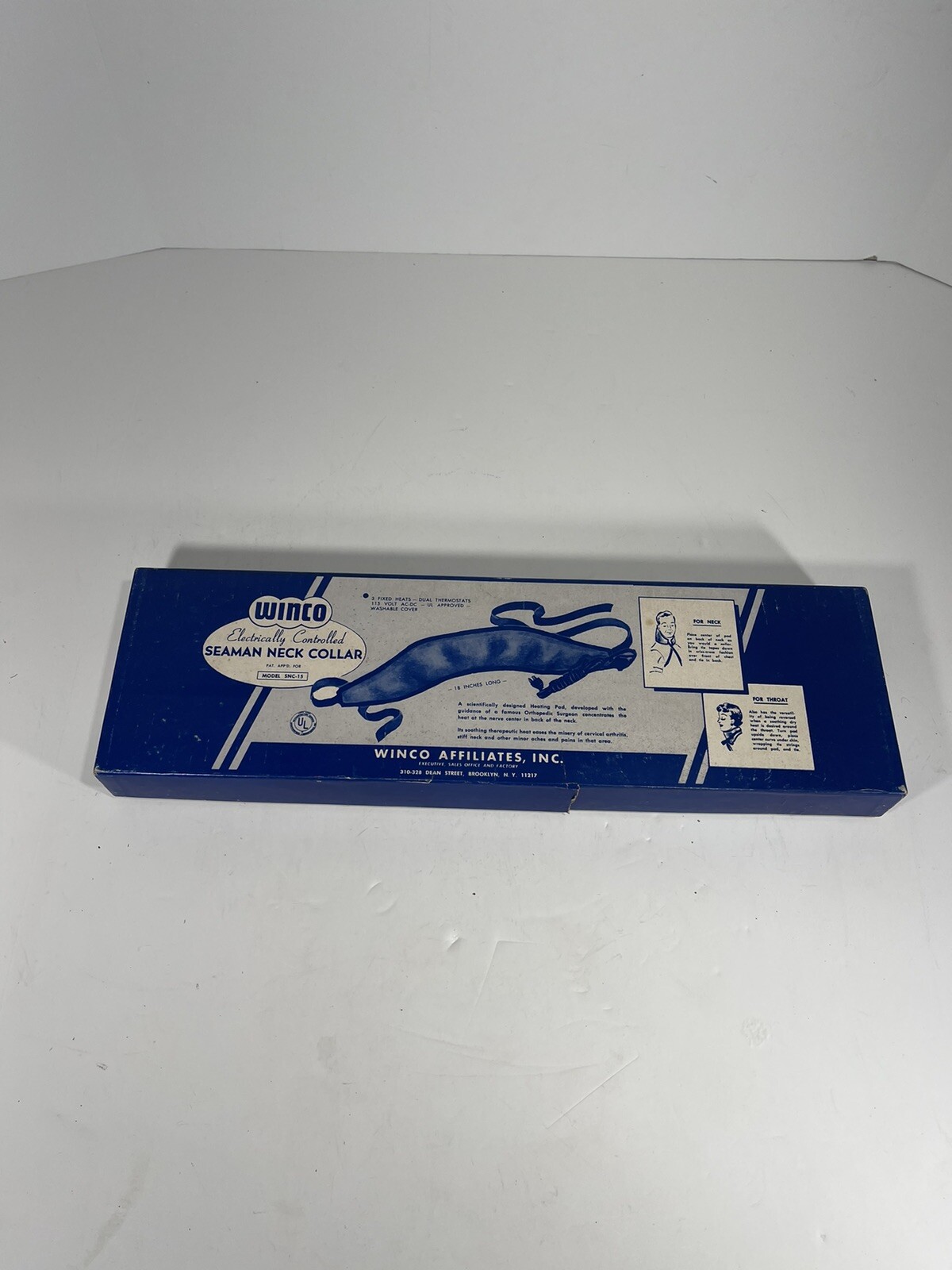 Vintage Winco Seaman Neck Colar Heating Pad SNC 15 Electrically Controles Heat