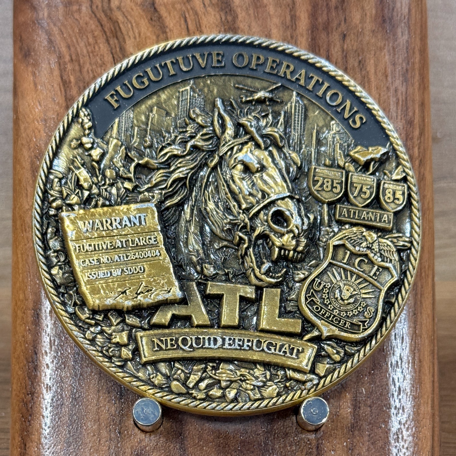 ICE Atlanta Field Office Fugitive Operations ATL Challenge Coin M#19 ICE Atlanta Field Office Fugitive Operations ATL Challenge Coin M#19