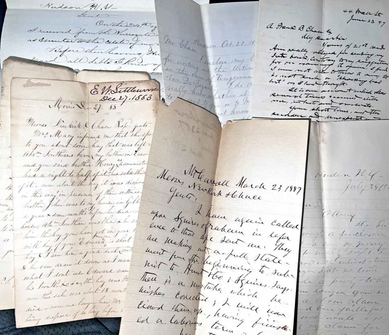 Lot of 10 Handwritten Signed New York Legal Letters 1874-1897 Lot of 10 Handwritten Signed New York Legal Letters 1874-1897