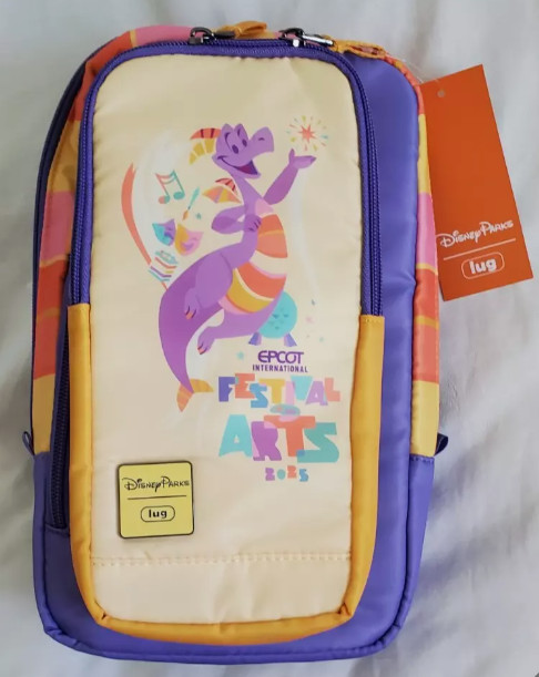 2025 Disney Parks EPCOT Festival of the Arts Figment Lug Tailback Crossbody Bag
