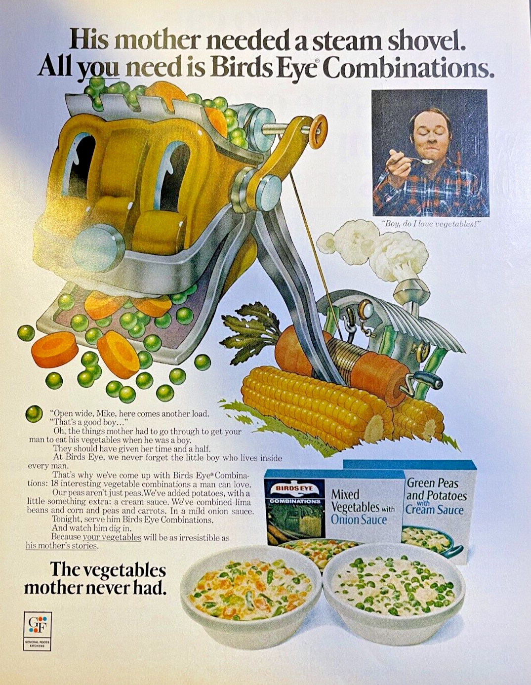 Magazine Advertisement 1972 Birds Eye Combinations Magazine Advertisement 1972 Birds Eye Combinations