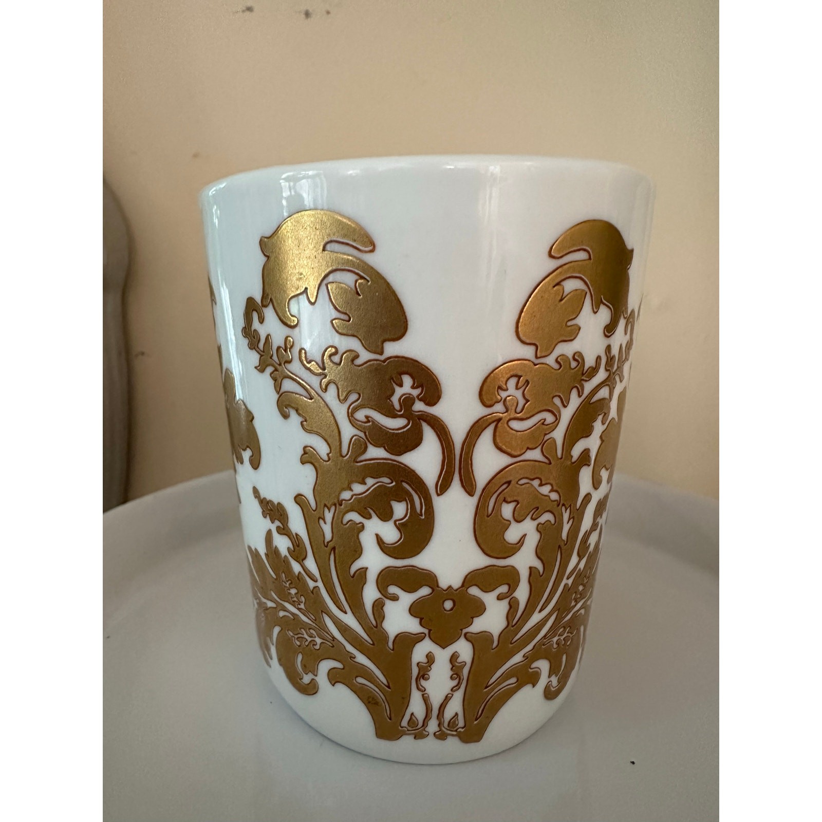 Vintage Gold Gilded Floral China embossed ornate cup Vintage Gold Gilded Floral China embossed ornate cup